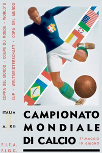 Poster ufficiale dei Mondiali 1934