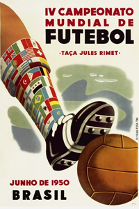 Poster ufficiale dei Mondiali 1950