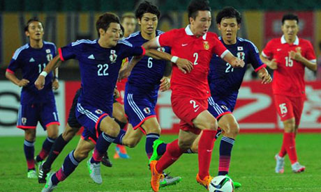 中国足球vs日本足球图片